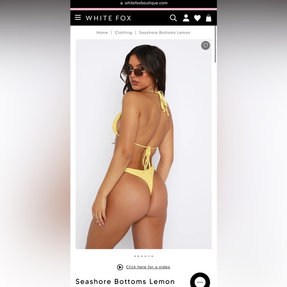 White Fox Boutique Bikini Set Size Medium - Picture 2 of 3